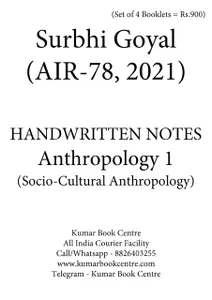 (Set of 4 Booklets) Anthropology Optional Handwritten Notes Surbhi Goyal (AIR 78, 2021)