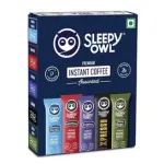 Sleepy Owl Assorted Pack of 10 Instant Coffee Sachets - Travel Pack