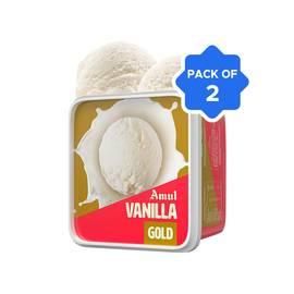 Amul Vanilla Magic Gold Ice Cream Tub - Pack of 2