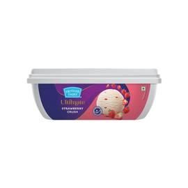 Mother Dairy Strawberry Crush Ice Cream Tub