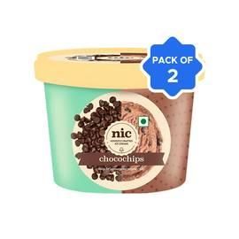 NIC Yummy Choco Chips - Ice Cream Cup - Pack of 2